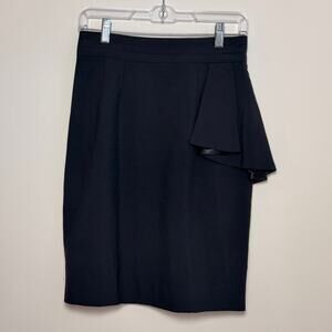 Walter Navy Blue Asymmetrical Career Pencil Skirt Size 4